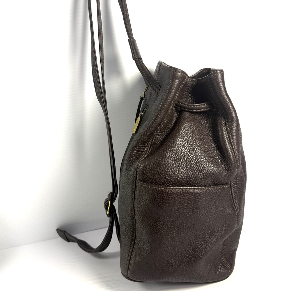 Coach Brown Pebble Leather Backpack - Picture 2 of 11